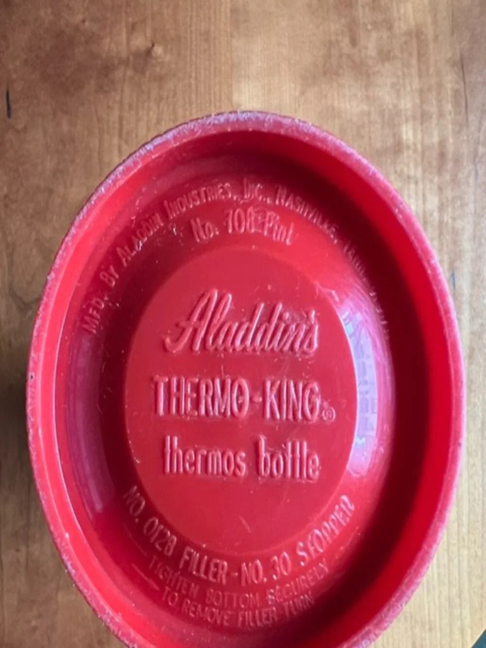 VINTAGE Aladdin Thermo-King #70B-Pint Vacuum Hobnail Design Bottle